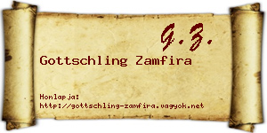 Gottschling Zamfira névjegykártya